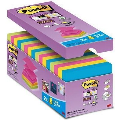 3M POSTIT Samolepicí bloček Super Sticky, mix barev, Z, 76 x 76 mm, 16x 90 listů, 3M POSTIT 7100234249 ,balení 1440 ks – Hledejceny.cz