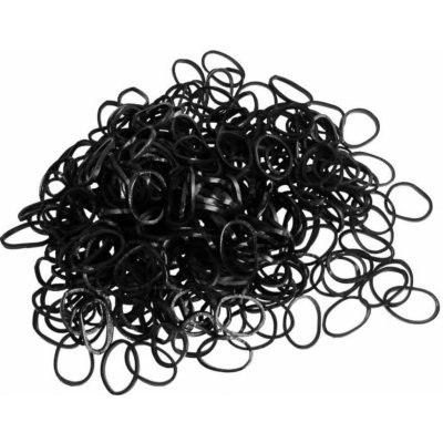Gumičky do vlasů Duko 2555B - černé, 500 ks – Zboží Mobilmania