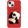 Pouzdro a kryt na mobilní telefon Apple Pouzdro AppleMix Apple iPhone 13 - roztomilá panda - gumové - červené