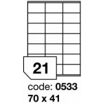 Rayfilm R0100.0533A samolepící 70x41mm bílé 100 listů – Zboží Dáma