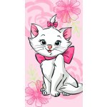JERRY FABRICS Osuška Kočička Marie pink flower 70 x 140 cm – Zboží Mobilmania
