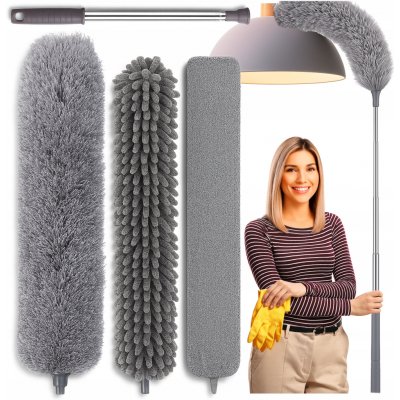 Mensen Teleskopická prachovka s dlouhou rukojetí 280 cm + 3 vyměnitelné nástavce XXL – Sleviste.cz