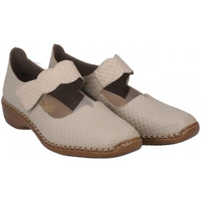 Rieker dámské polobotky 41398-60 béžové – Zboží Mobilmania