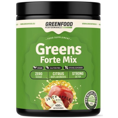 GreenFood Nutrition Performance Greens Forte Mix 400 g Jablko