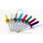 Nýt trhací těsnící, DIN 7337, hliník/ocel, barevné 4 x 10 RAL 8017, balení 500 ks – Hledejceny.cz