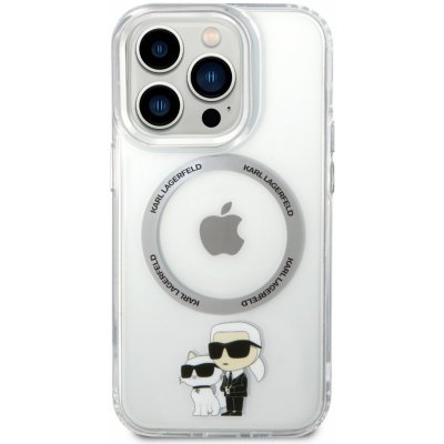 Pouzdro Karl Lagerfeld MagSafe Kompatibilní IML Karl and Choupette NFT iPhone 14 Pro čiré
