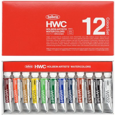 Holbein Artists Akvarelové barvy sada 12 x 5 ml – Hledejceny.cz