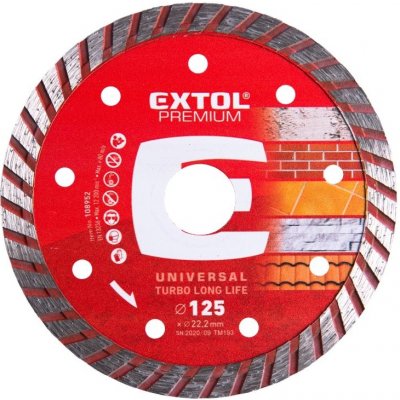 EXTOL PREMIUM 108952 kotouč diamantový řezný, turbo Long Life - suché i mokré řezání, 125x22,2x2,3mm – Hledejceny.cz