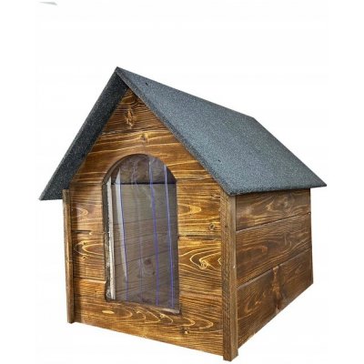 HBG Dřevěná bouda pro psa Trend L zateplená impregnovaná tmavá 68 x 60 x 82 cm