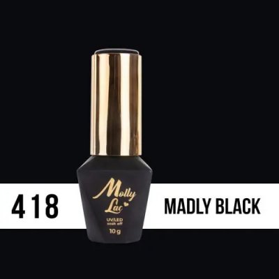Molly Lac UV/LED Madly Black 418 10 ml – Hledejceny.cz