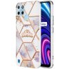 Pouzdro a kryt na mobilní telefon Realme PROTEMIO 42274 IMD MARBLE Ochranný kryt Realme C21Y CROWN