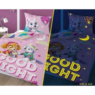 Detexpol povlečení Paw Patrol Night svítící Bavlna 140x200 70x80 – Zboží Mobilmania