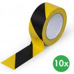 B2B Partner PVC výstražná páska 50 mm x 33 m balení 10 ks černo-žlutá – Hledejceny.cz