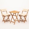 Zahradní sestava Hanah Home Garden Table & Chairs Set (3 Pieces) MY001A Natural Cream