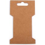 Papírová karta natural 6,6x11,5 cm s výřezem, střední, hnědá přírodní – Hledejceny.cz
