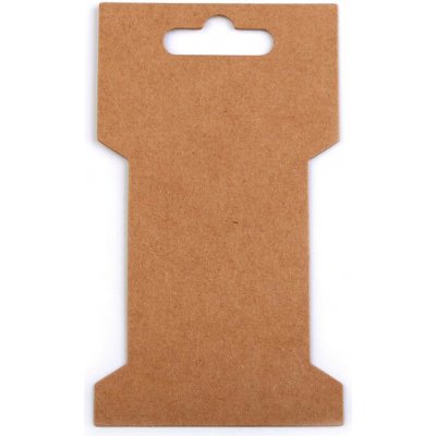 Papírová karta natural 6,6x11,5 cm s výřezem, střední, hnědá přírodní – Hledejceny.cz