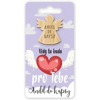 Nekupto Kapesní objetí Anděl Vždy tu budu pro Tebe, objetí do kapsy 6 x 12 cm – Hledejceny.cz