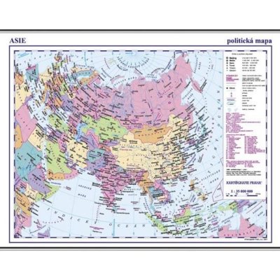 Asie - příruční politická mapa A3/1: 35 mil. – Zbozi.Blesk.cz