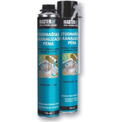 MASTERsil Pistolová kanalizační a studnařská PUR pěna 750 ml – Sleviste.cz