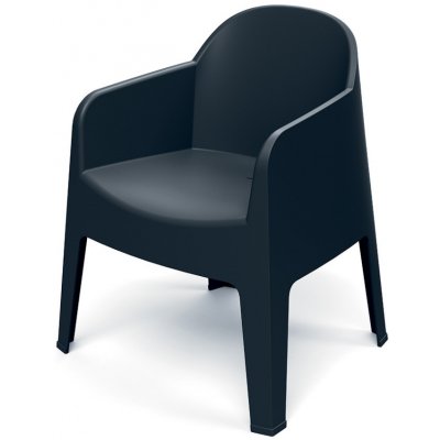 Prosperplast Židle s područkami MILANE 680x600x805 uhelná – Hledejceny.cz