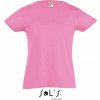 Dětské tričko dětské bavlněné tričko Sol's pro děvčátka růžová střední