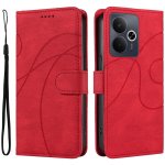 Curved knížkové pouzdro na Realme 14 5G/14T 5G - červené – Zboží Živě