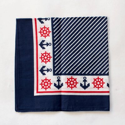 Etex Dětský bavlněný šátek modrý s kotvami – Zboží Dáma