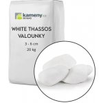 Kameny.cz Bílé mramorové oblázky White Thassos Vyberte si balení: 20 kg, Vyberte si velikostní frakci: 3 - 6 cm – Zboží Dáma