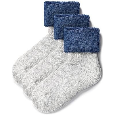 Vlnka ponožky s ovčí vlnou Merino froté 3 páry modrá – Sleviste.cz