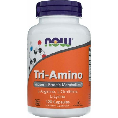Now Foods Tri-Amino L-Arginine + L-Ornithine + L-Lysine 120 kapslí – Hledejceny.cz