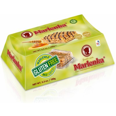 Marlenka Bezlepkový medový dortík s vlašskými ořechy 100 g – Sleviste.cz