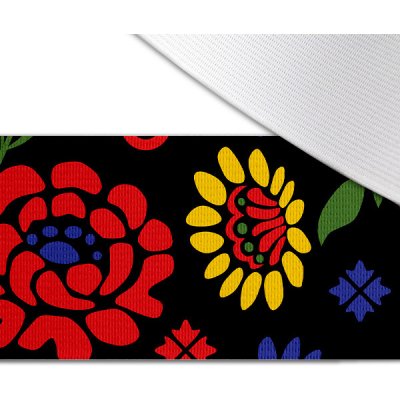 Takoy Guma s potiskem 5cm šarišský lidový kroj - barevná na černém – Sleviste.cz