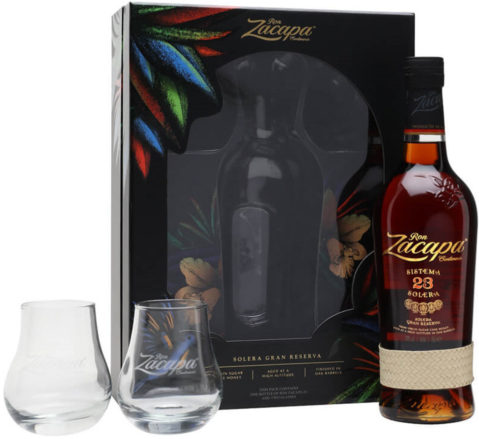 Ron Zacapa Centenario Solera 23y 40% 0,7 l (dárkové balení 2 sklenice)