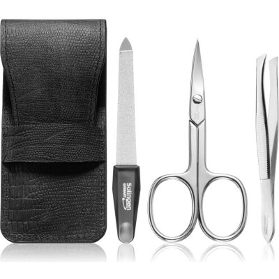 DuKaS Premium Line nůžky na nehty 1 ks + pinzeta šikmá 1 ks + safírový pilník 1 ks + cestovní pouzdro 1 ks – Zboží Mobilmania