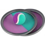 Teddies Lambáda/Catch ball hra s míčkem na suchý zip 19 cm zeleno-fialová v síťce – Zboží Mobilmania