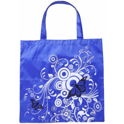 Skládací nákupní taška s motýl modrá