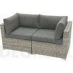 Deokork Ratanová 2-dílná lavice SEVILLA (šedá) – Zboží Mobilmania