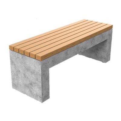 Cementum Betonová lavička Velikost: M, Opěradlo: Opěradlo