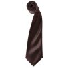Kravata Premier Saténová kravata Colours hnědá