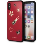 Pouzdro Guess Iconic silikonové Apple iPhone X red