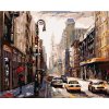 Malování podle čísla zuty Žena s deštníkem v New Yorku 80 x 100 cm bez rámu a bez vypnutí plátna