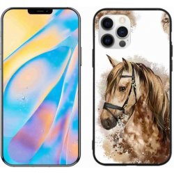 Pouzdro mmCase Gelové iPhone 12 Pro - hnědý kreslený kůň