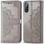 PROTEMIO 20660 ART Peňaženkový kryt Sony Xperia L4 ORNAMENT šedý – Zboží Mobilmania