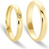 Prsteny Savicki Snubní prsteny žluté zlato půlkulaté 10003 3 ZKD