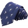 Kravata Modrá kravata Plameňáci