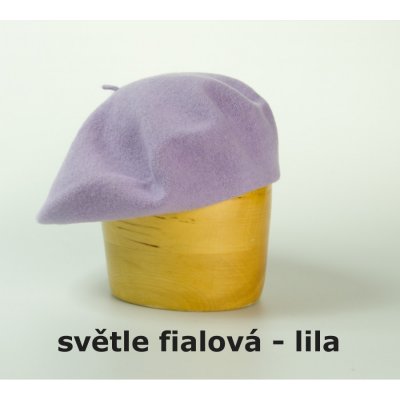 Vlněný baret jednobarevný 115´ sv.fialová – Hledejceny.cz