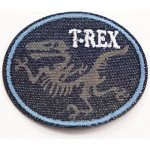 Nažehlovací záplata - T-REX - červená, žlutá - průměr 5,5 cm T-REX - zelená – Zboží Dáma