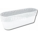 Nohel Garden Truhlík ROSA plastový bílý 30 cm – Zboží Dáma