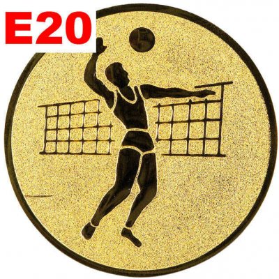 Emblém E20 VOLEJBALISTA umístění na sportovní pohár nebo medaili 50 mm – Hledejceny.cz