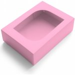 KRAFTHOUSE.EU Dárková krabička růžová obdelníková s okénkem KM-018PO Okno: Srdce – Hledejceny.cz